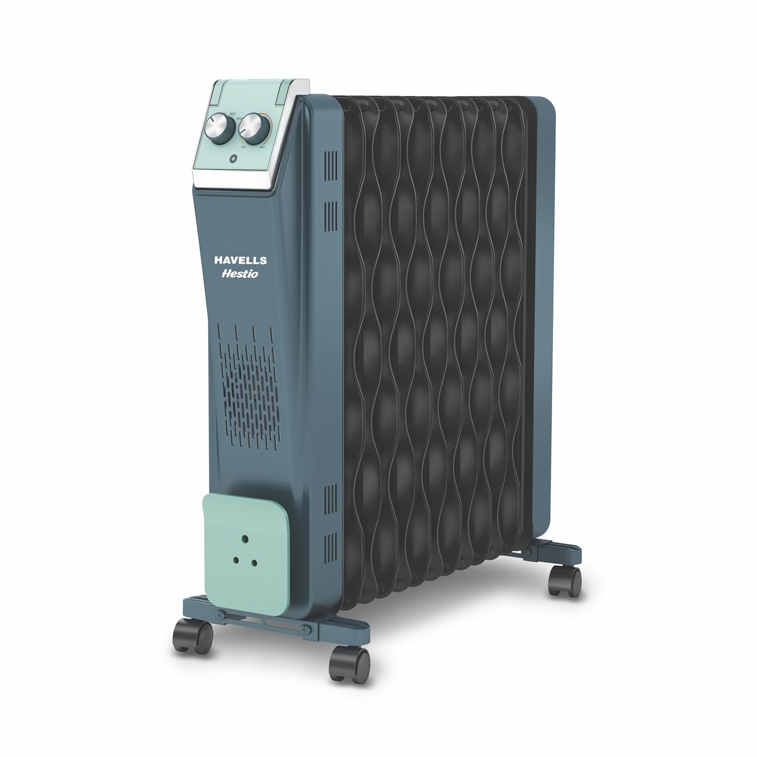 Havells GHROFCLN290 Hestio 13 Wave Fin OFR 2900 Watt with 3 Heat Setting "1000W/1500W/2500W" & PTC Heater 400W (Blue & Black) - Mahajan Electronics Online