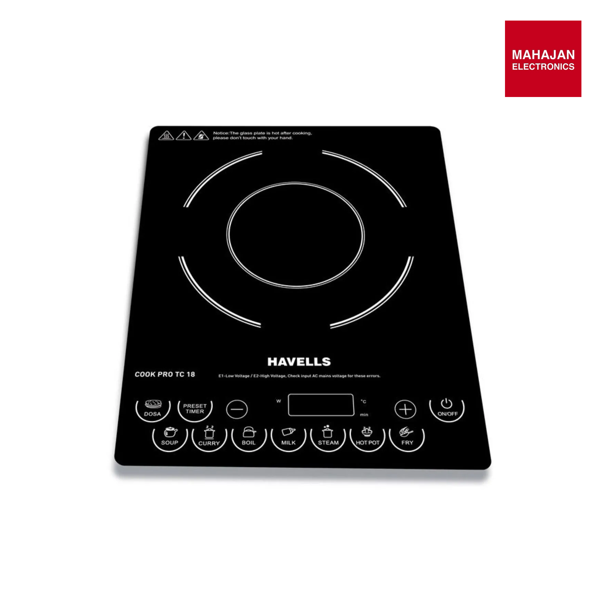 Havells Cook Pro TC 18 Induction Cooktop (1800 W, Black) Mahajan Electronics