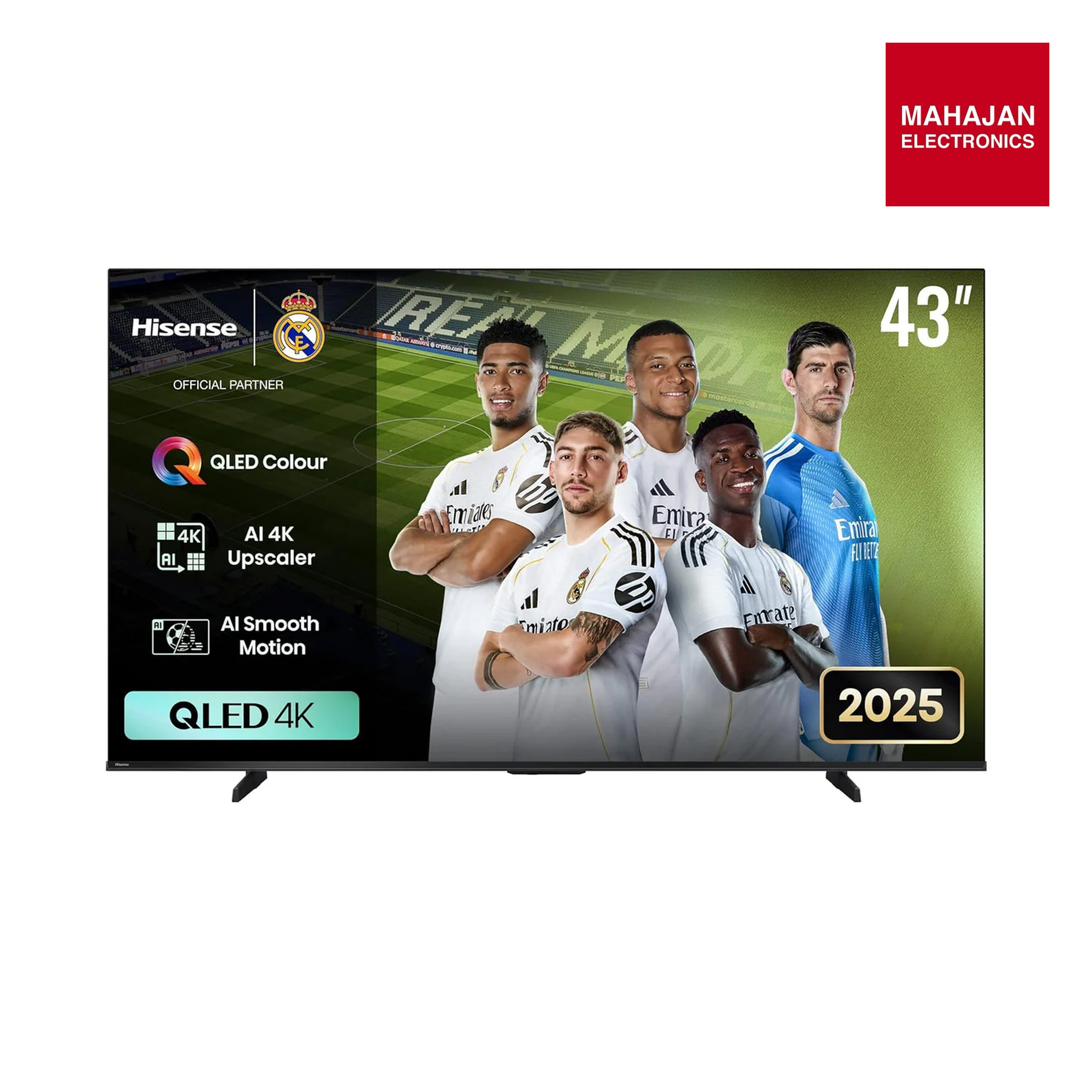 Hisense 108 cm (43 inches) 4K UHD QLED Smart TV with Dolby Vision & Atmos, AI Upscaling, Game Mode Plus & Alexa Built-in (43Q6Q) mahajan electronics online