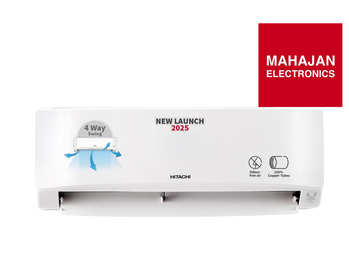 Hitachi RAS.B318PCAIBA1 1.5 Ton 3 Star Fixed Speed Split AC (Senpai Series, Long Air Throw, 100% Copper, R32 Refrigerant, White)