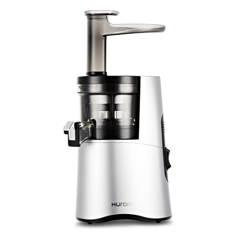 Hurom H-Aa Slow Cold Press Juicer Slow Squeeze Alpha Technology All-In-One Juicer Make Juice, Smoothies, Nut Milk, Sorbet , Matte Silver, 150 Watts - Mahajan Electronics Online