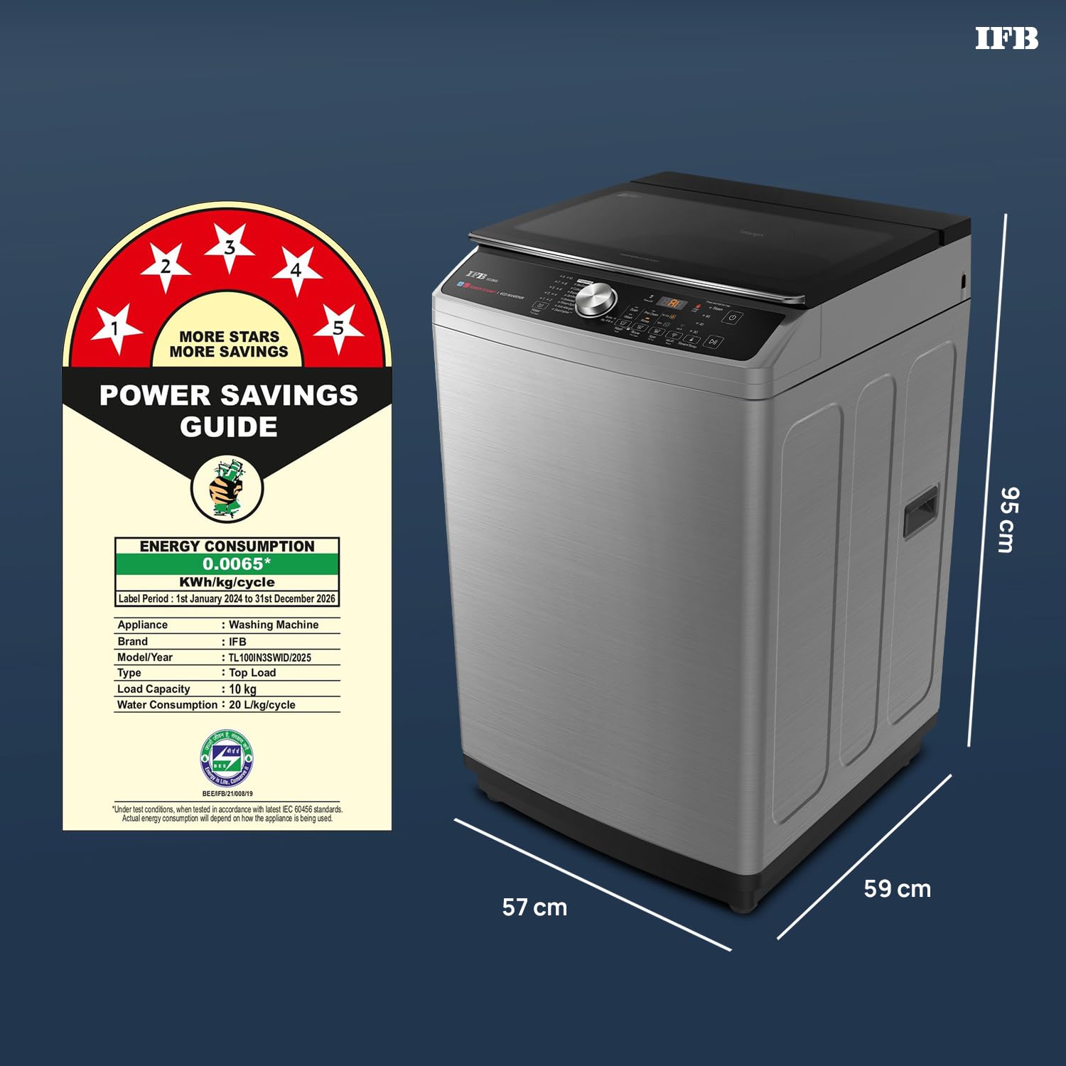 IFB TL100IN3SWID 10 Kg 5 Star AI Powered Fully Automatic Top Load Washing Machine with Inbuilt Heater & Wi-Fi – Inox-OnlineMahajan Electronics