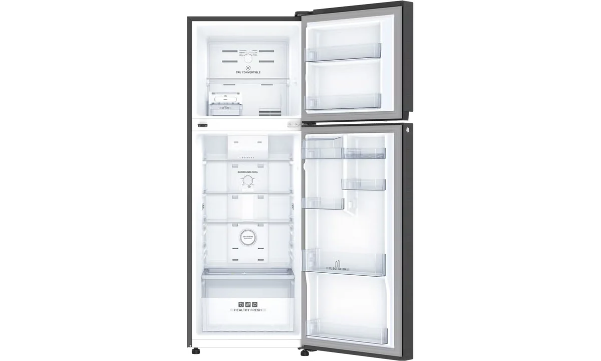 IFBFF-315BIKSTM 265 L 2 Star Double Door Frost Free Refrigerator Metal Black IFB