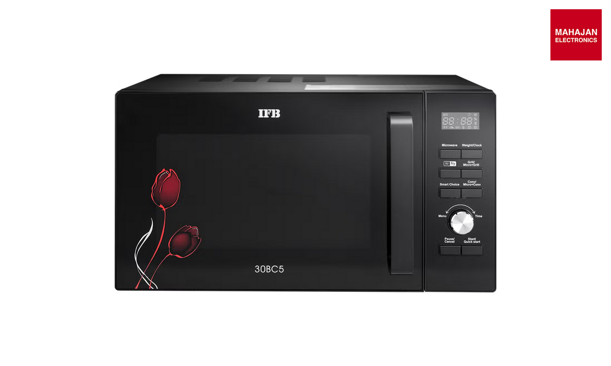 IFB 30BC5 30 Litre Convection Microwave Oven |Air Fryer| Dual Heater Selector | Steam Clean | 22 Auto Cook Menus | Black IFB – Mahajan Electronics Online.