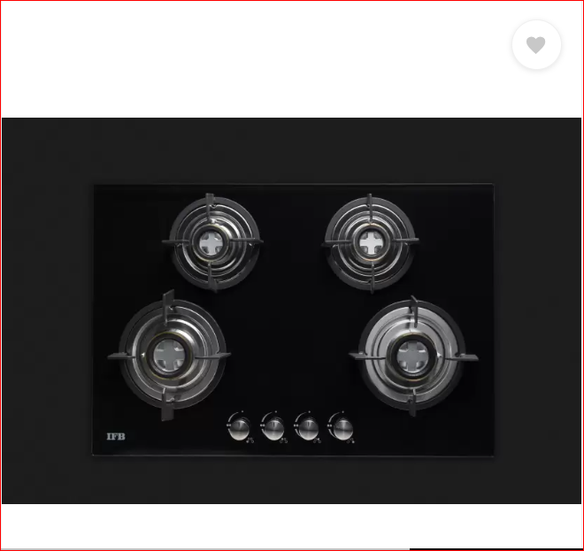 IFB 78-GCI4B Built-In Glass Hob | 4 Brass Burners | Auto Ignition | Toughened Glass | Mahajan Electronics