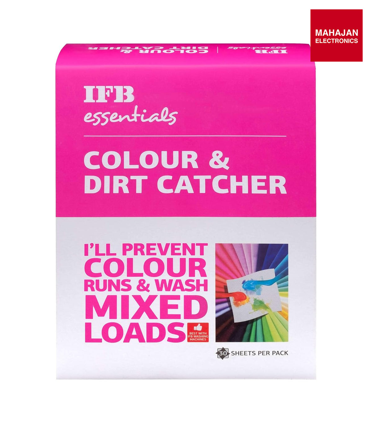 IFB Essentials Colour & Dirt Catcher to Prevent Colour Runs - 30 sheets IFB – Mahajan Electronics Online.