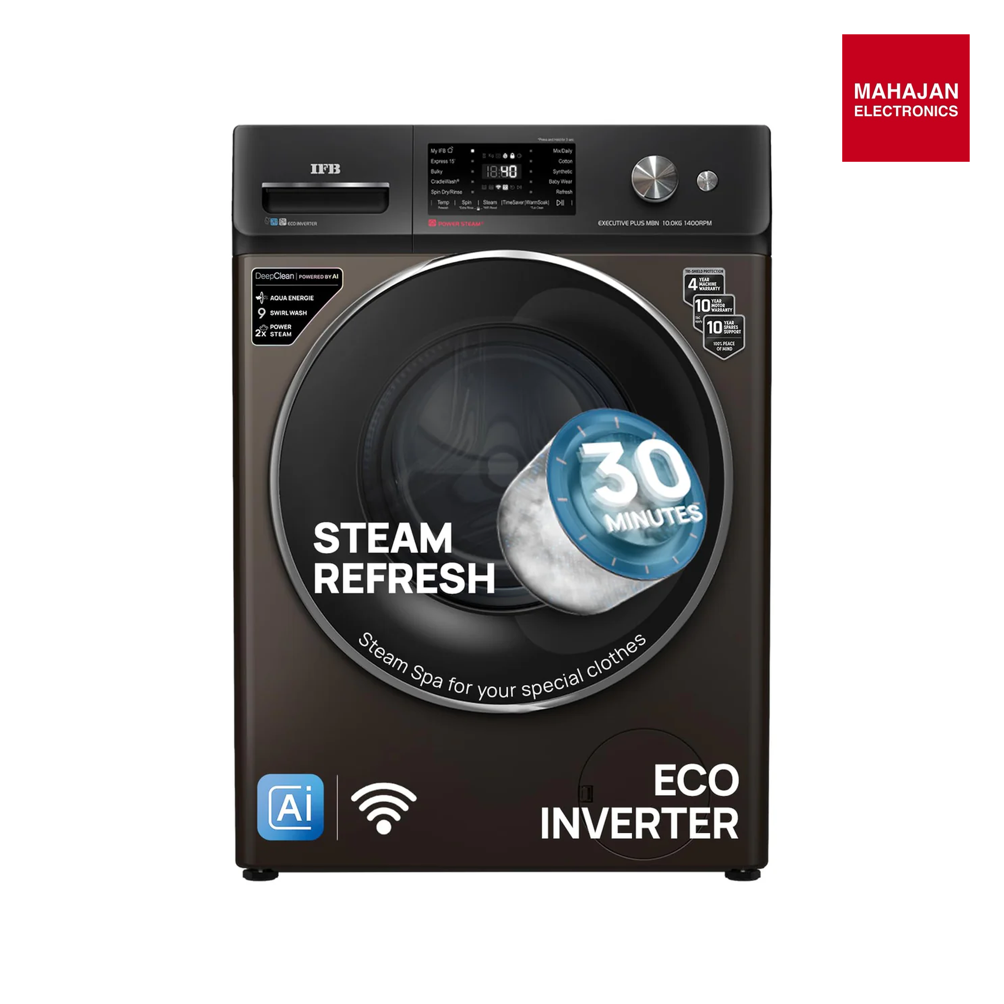 IFB Executive Plus MBN 1014K CMS DeepClean® 10 kg Front Load Washing Machine with WiFi and Voice Enabled Mahajan Electronics Online