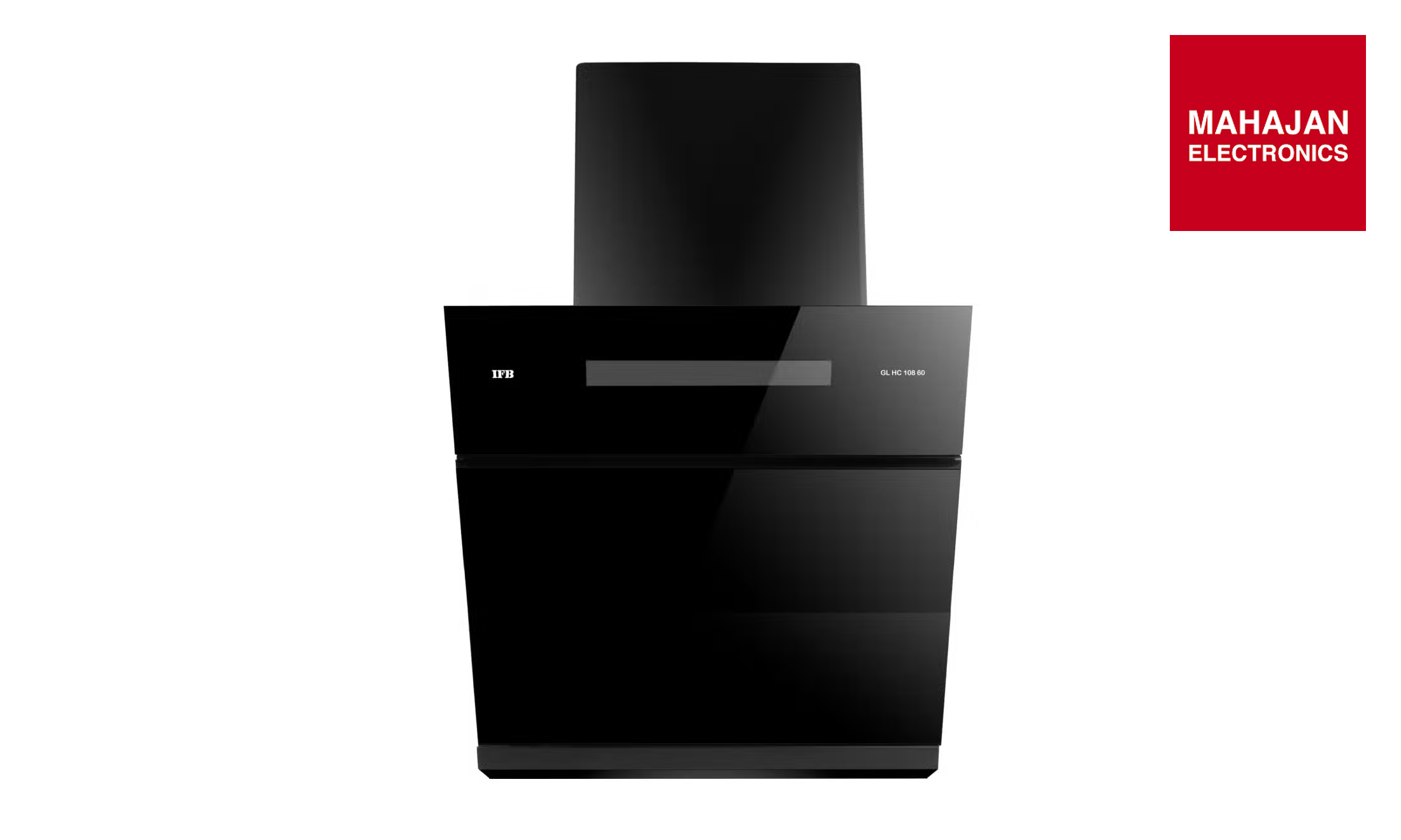 IFB GL-HC-108-60 60 cm Wall Mount Filterless Auto Clean Chimney, Black Glass - Mahajan Electronics Online