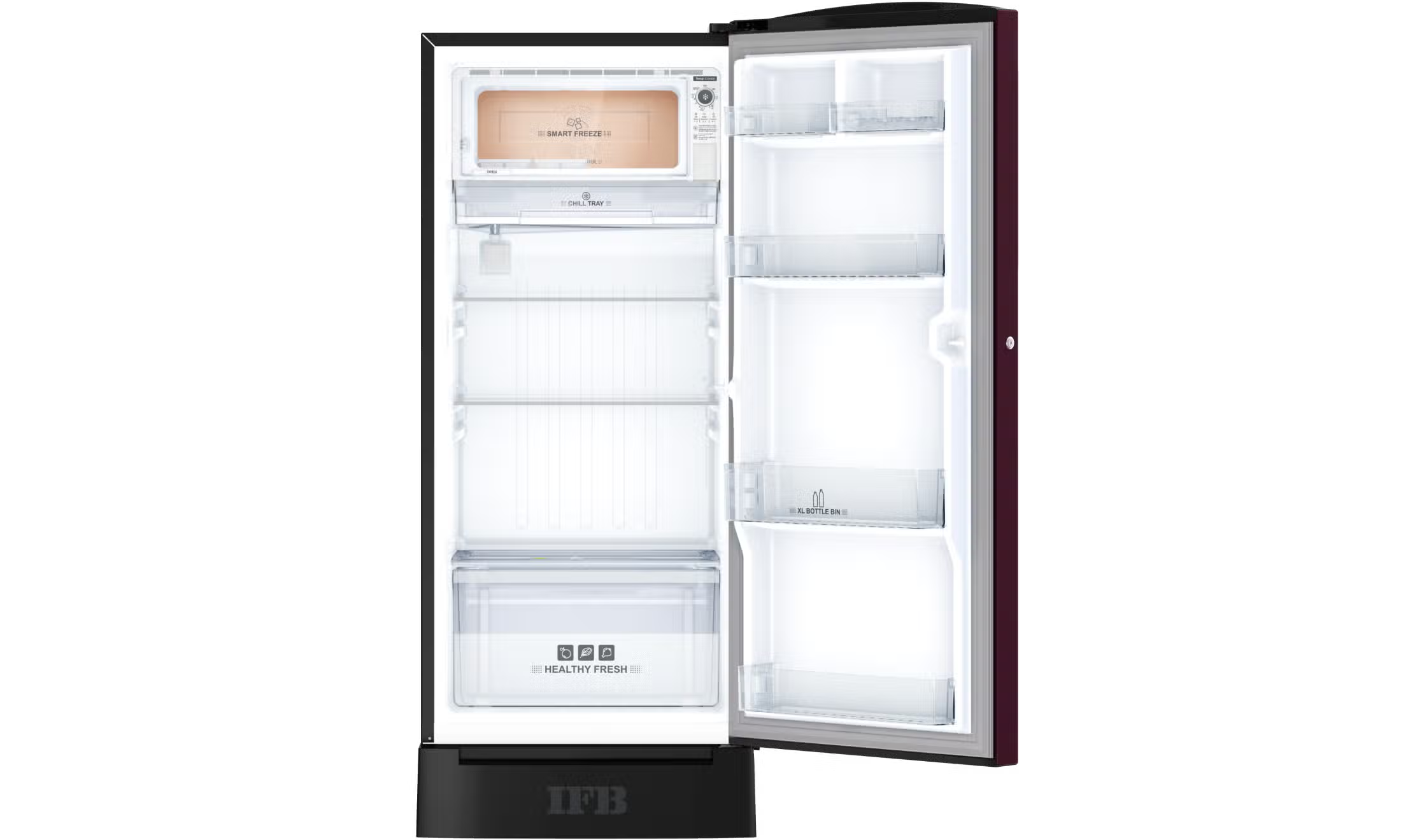 IFB  IFBDC-213DIRND 187 L 4 Star Direct Cool Single ARefrigerator  XL Bottle Bin,Red Flower-Online Mahajan Electronics