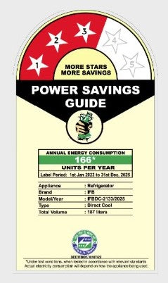 IFB IFBDC - 2133FLG Direct - Cool Refrigerator 187 L | 3 Star | Glass Door | Metal - Cool Series-Mahajajn Electronics Online