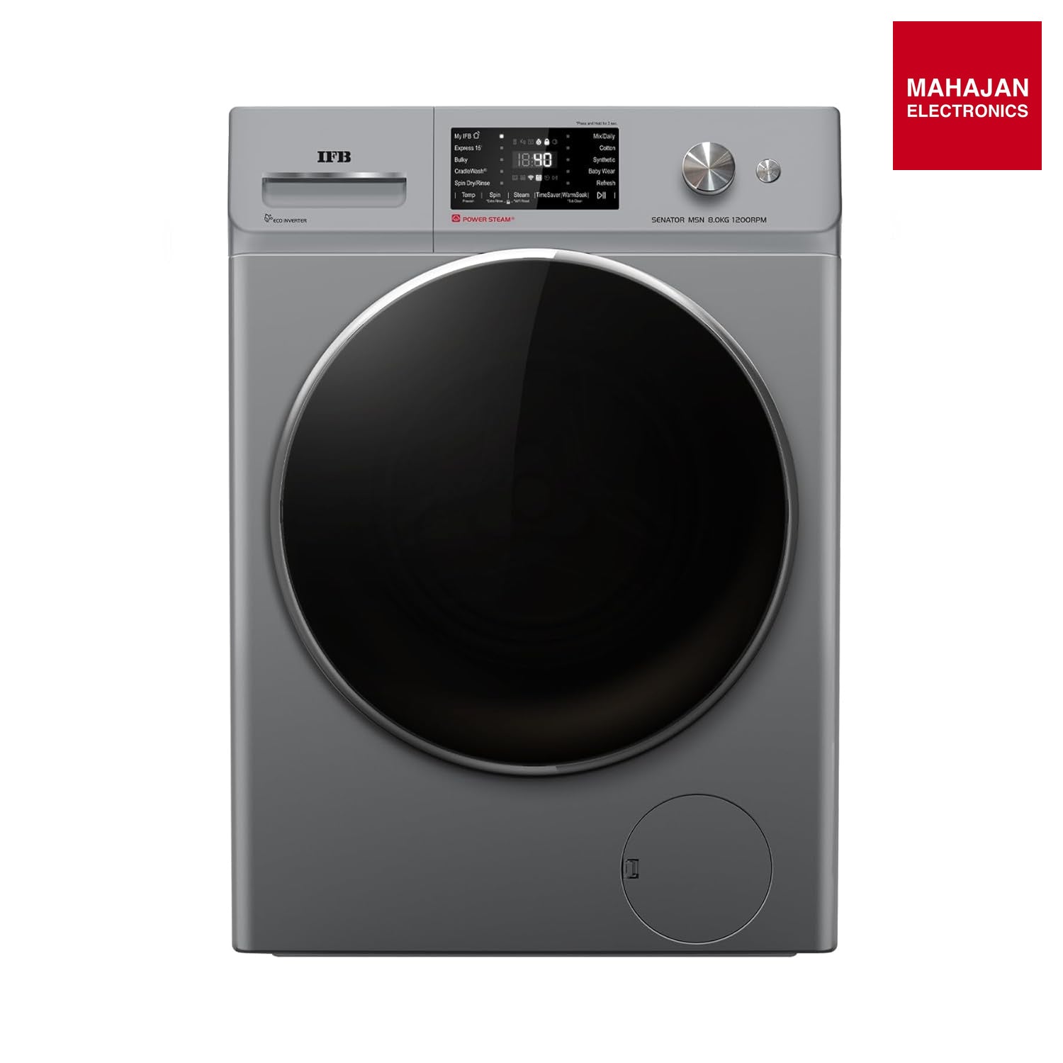 IFB SENATOR MSN 8012K CMS 8 Kg 5 Star Front Load Washing Machine 2X Power Steam (1200 RPM, 2024 Model – Mahajan Electronics Online.