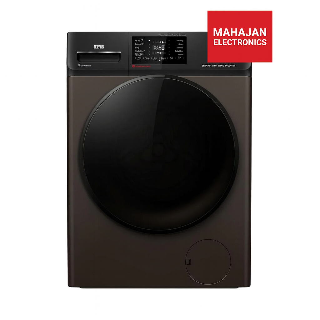 IFB Senator MBN 8014 8 Kg 5 Star AI-Powered Fully Automatic Front Load Washing Machine – Mocha | Steam Refresh, Eco Inverter, 9 Swirl Wash