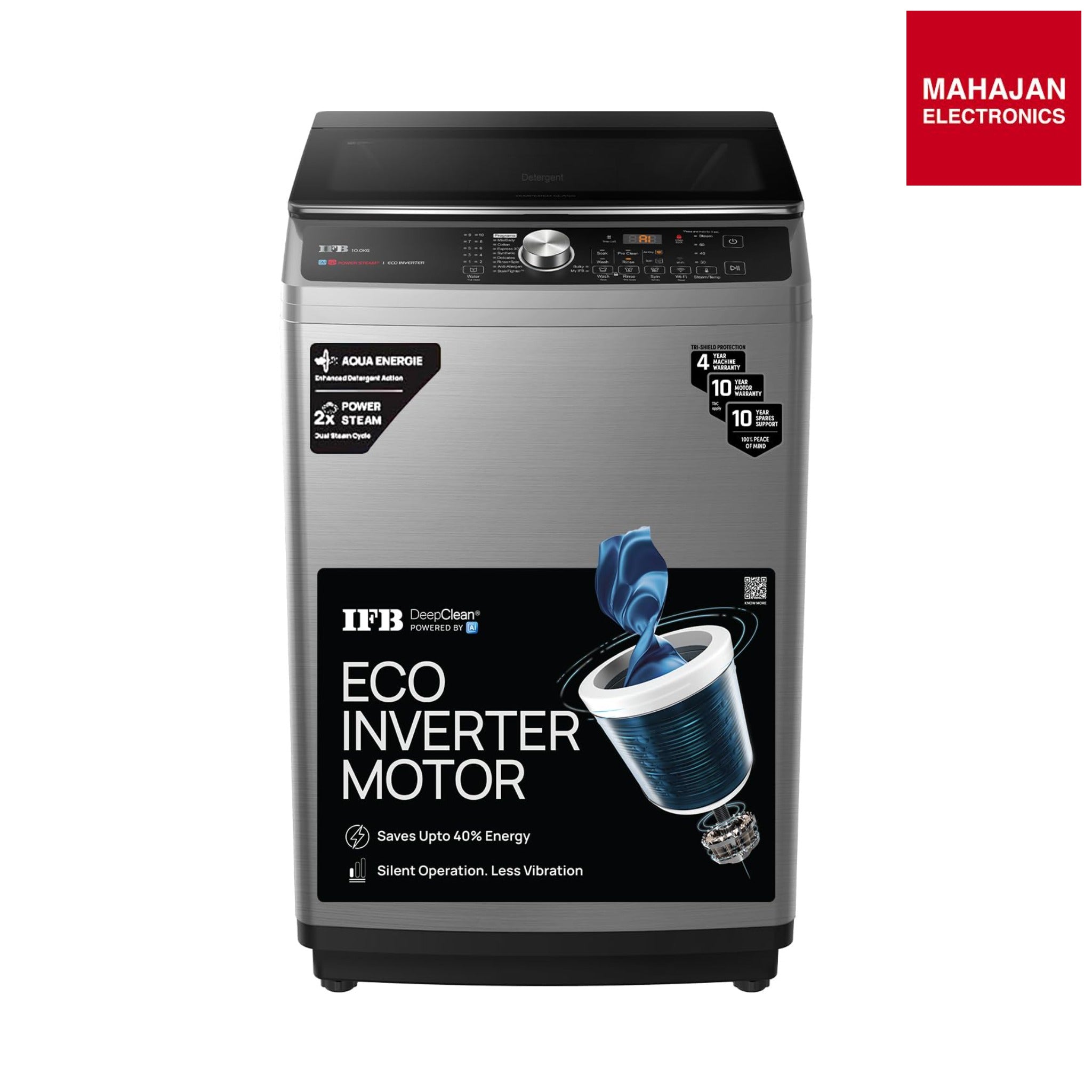 IFB TL100IN3SWID 10 Kg 5 Star AI Powered Fully Automatic Top Load Washing Machine with Inbuilt Heater & Wi-Fi – Inox-Online Mahajan Electronics