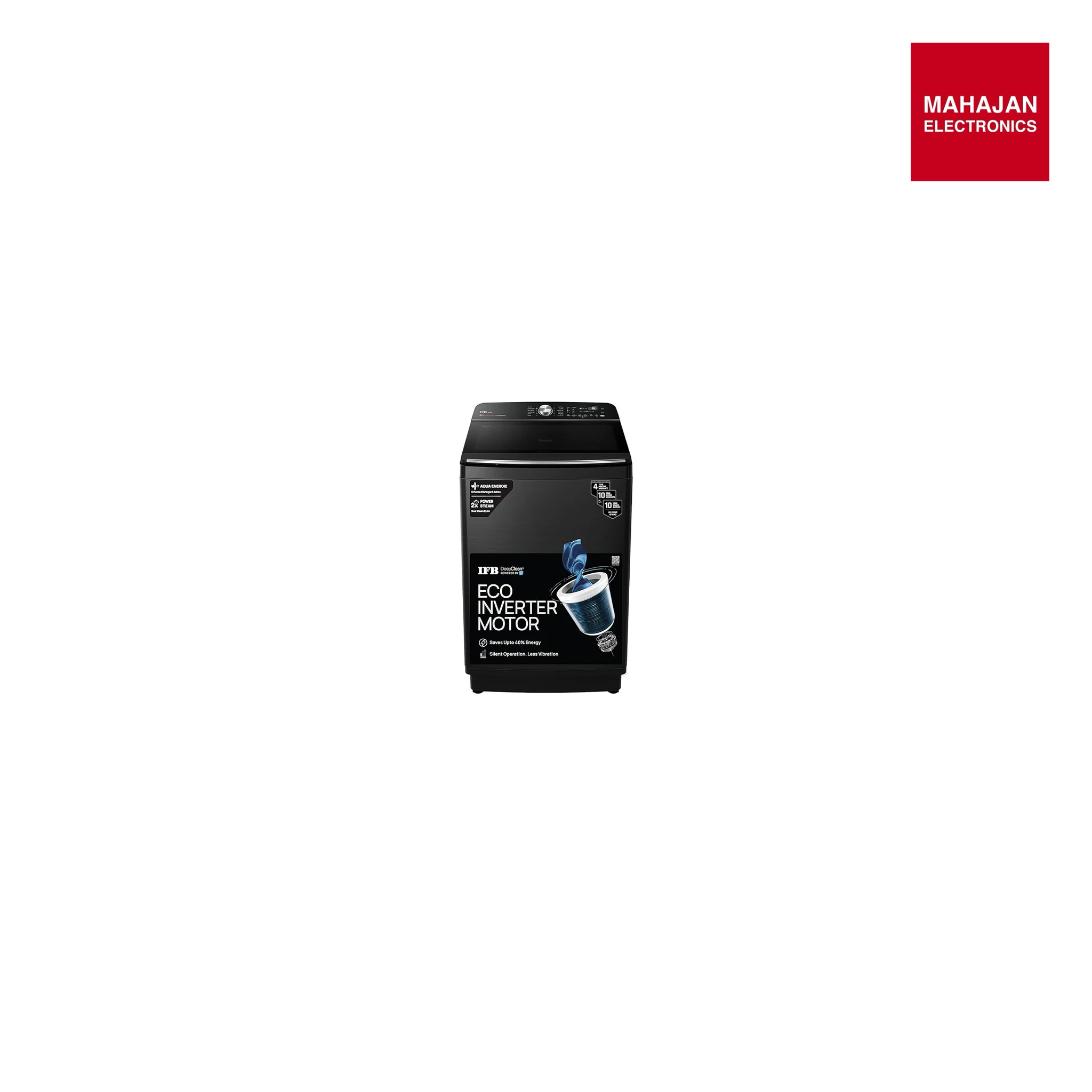 IFB TL121BL4SWID 12 Kg 5 Star AI Powered DeepClean® Technology Fully Automatic Top Load Washing Machine with Inbuilt Heater & Wi-Fi (, Power Steam®, Eco Inverter, Activmix, 4 Year Warranty,Black VCM-Online Mahajan Electronics