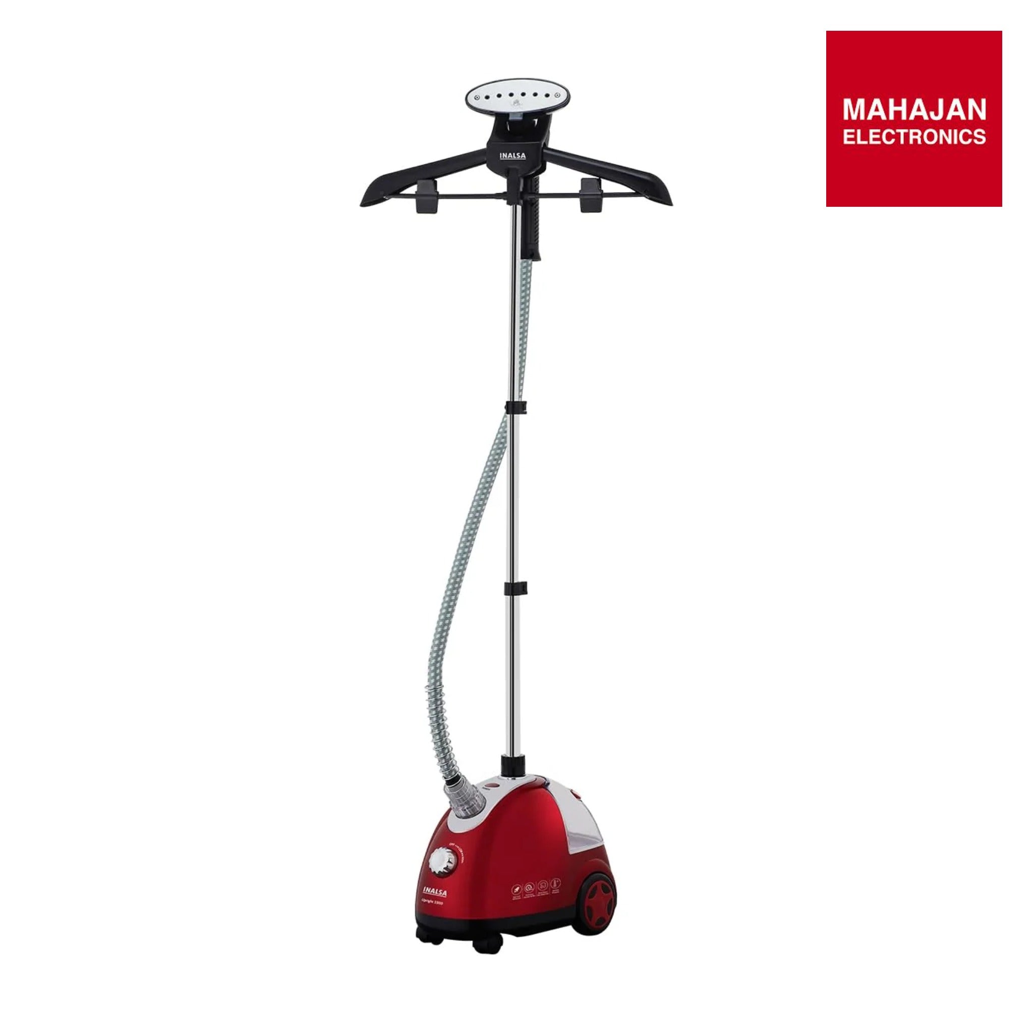 INALSA Standing Garment Steamer 1900 W Steam Iron for Clothes | Steam Output up to 28 g/min | 1.4L Tank | 50 Min Continuous Steam | Overheat Protection | Automatic Shut Off | Upright 1900.-Online Mahajan Electronics