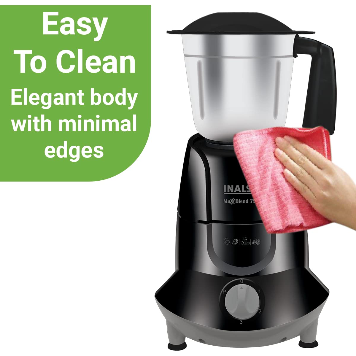 Inalsa MaxxBlend 750 W Mixer Grinder 3 Jars – Mahajan Electronics Online.