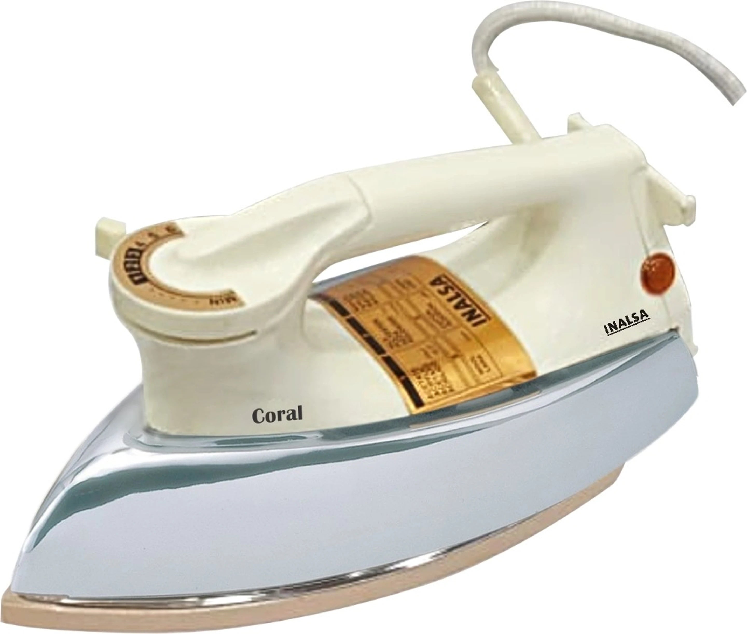 Inalsa Coral 1000W Dry Iron – Opal White INALSA ONLINE MAHAJAN ELECTRONICS