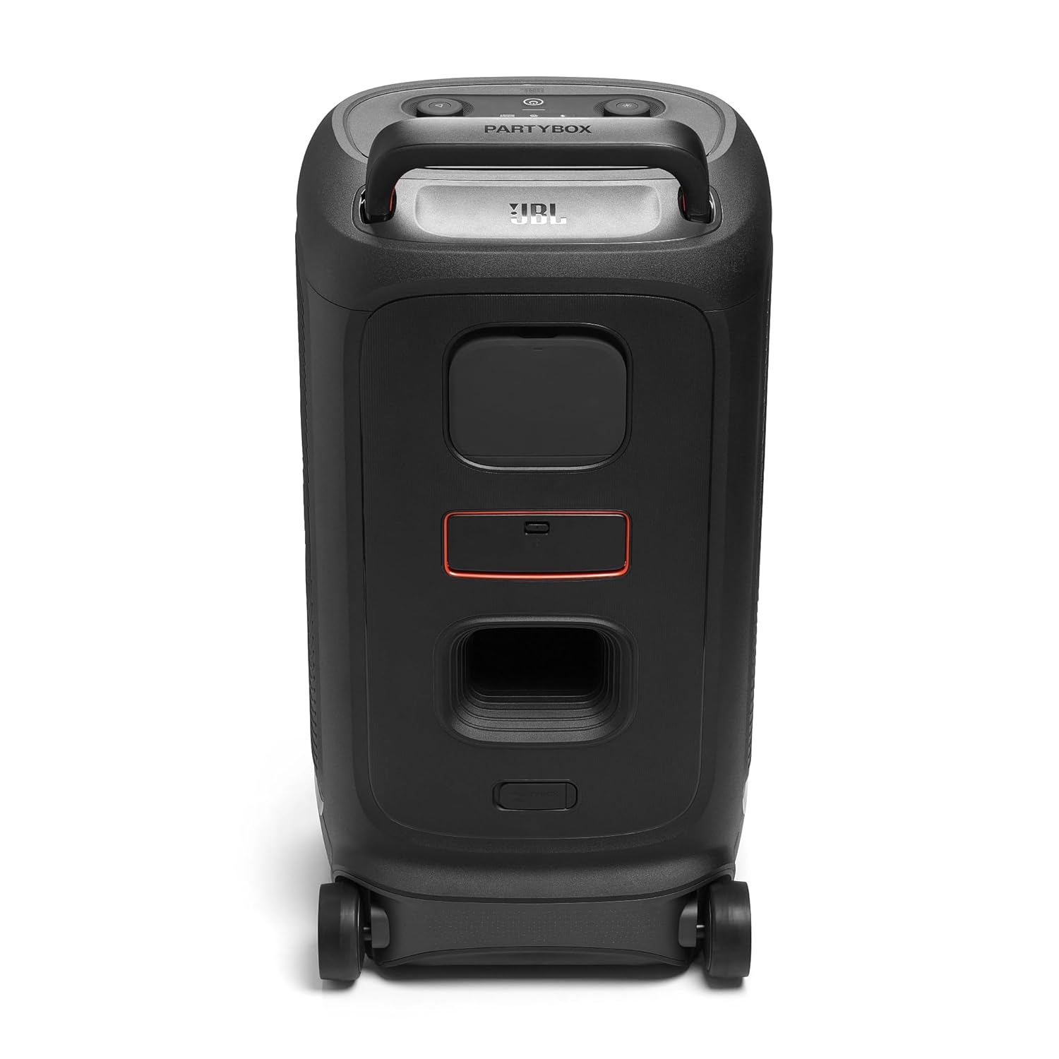 JBL Partybox 520 Wireless Bluetooth Party Speaker with Wireless Mic, Electrifying AI Sound Boost, Upto 15Hrs Playtime, Replaceable Battery, Multispeaker Connection by Auracast-, PartyBox App-Black. Mahajan Electronics Online