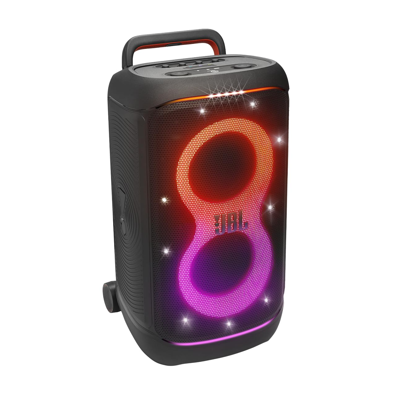 JBL Partybox 520 Wireless Bluetooth Party Speaker with Wireless Mic, Electrifying AI Sound Boost, Upto 15Hrs Playtime, Replaceable Battery, Multispeaker Connection by Auracast-, PartyBox App-Black. Mahajan Electronics Online
