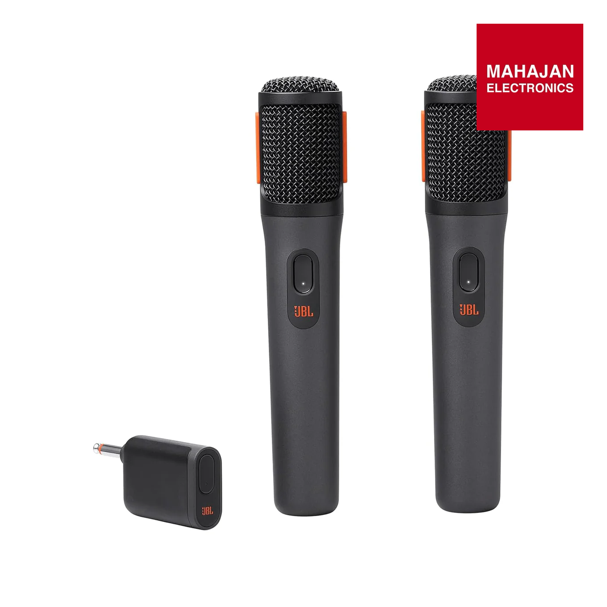 JBL Partybox Wireless Microphone for JBL Partybox Speakers with Wireless Dongle, Stable 2.4GHz Connection, Up to 20 Hours Playtime, 2 Mics in The Box (Black)