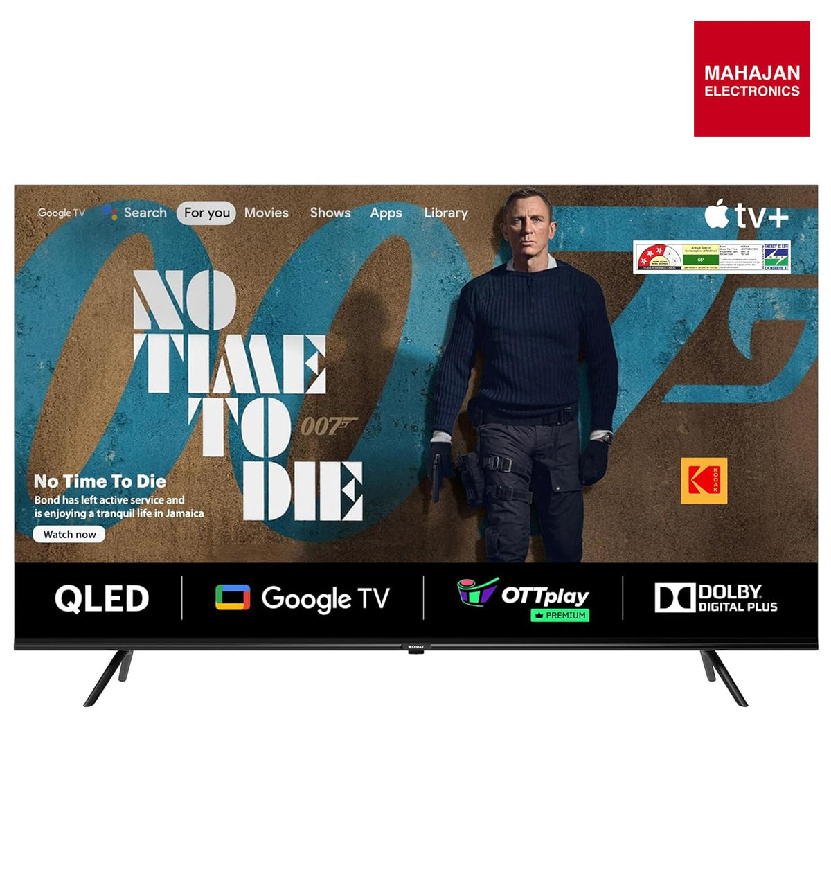 KODAK 43MT5055 109 cm (43 inch) QLED 4K Ultra HD Google TV with Dolby Vision and Dolby Atmos Kodak