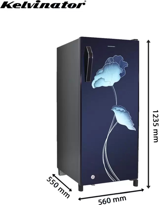 Kelvinator 190 L Direct Cool Single Door 2 Star Refrigerator (Dark Blue, KRD-B210DBG) - Mahajan Electronics Online