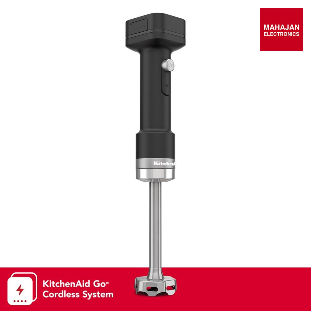 KitchenAid Go Cordless Hand Blender 5KHBRV00ABM Matte Black-Online Mahajan Electronics
