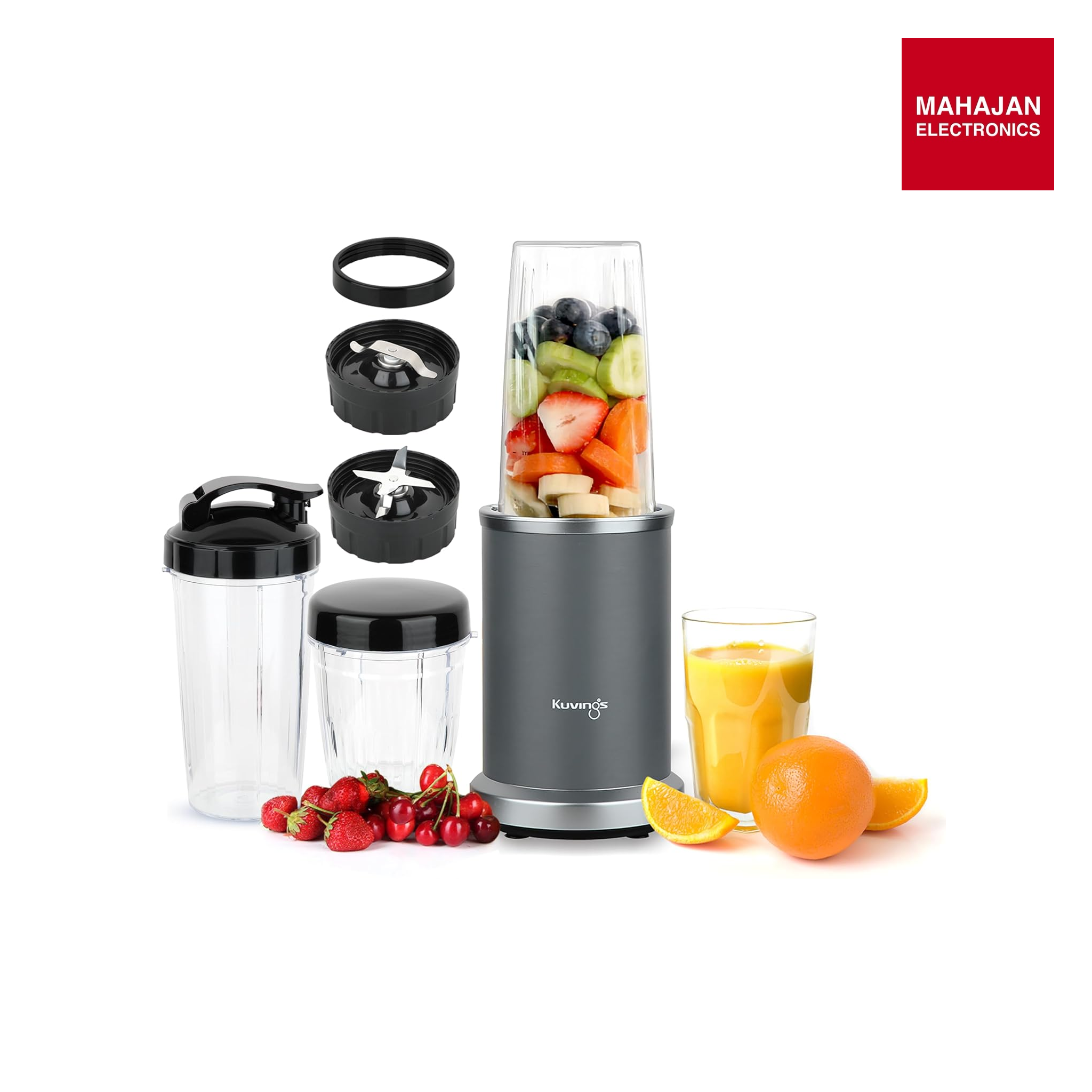 Kuvings Nutri Blender PRO Ferrari Red, Powerful 1000 Watts Motor, Longest Warranty 7 Years, Mixer/Grinder/Smoothie Maker, Blender for Smoothies and Juices, Stainless Steel Body, 2 Blade Set: Wet & Dry Mahajan Electronics Online