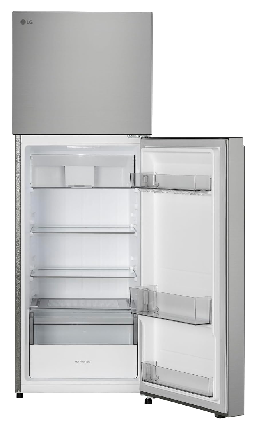 LG GLT2516WWPZ, 251 L, 1 Star, Frost-Free Smart Inverter Double Door Refrigerator with Smart Mode ( Shiny Steel, Multi Air Flow Cooling with Max Fresh Zone, 2026 Model)-Online Mahajan Electronics