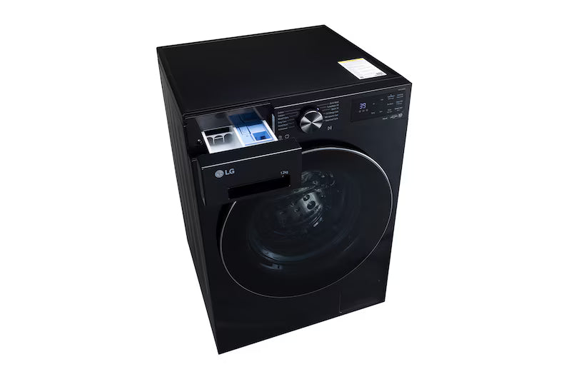 LG  FX1412N5O 12 Kg 5 Star Front Load Washing Machine with AI Direct Drive™, TurboWash 360˚, 6 Motion & Steam – Onyx Black-Online Mahajan Electronics