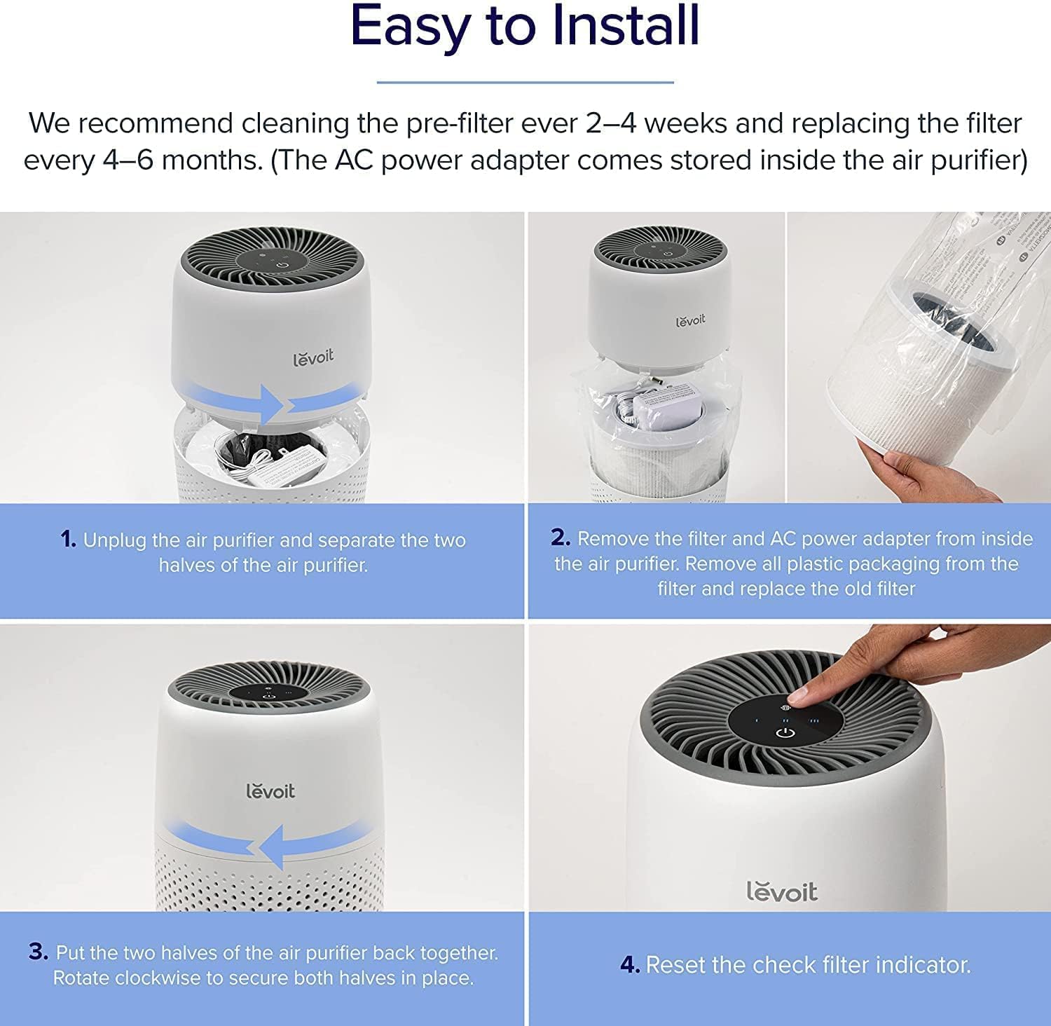LEVOIT Core Mini Air Purifier For Coverage Area 183 Sq Ft, H13 Truehepa Filter, Remove 99.97% Dust, Smoke, & Pollen, With Fragrance Sponge, (2 Years Warranty), White MAHAJAN ELECTRONICS ONLINE