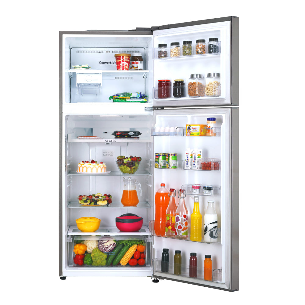 LG GL-T502CPZR 446 L 1 Star Frost Free Double Door Refrigerator, Shiny Steel Mahajan Electronics Online