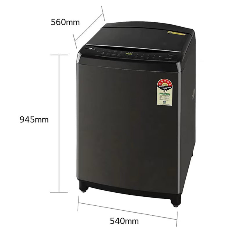 LG T90AJPB1Z Washing Machine 9.0 kg Black Fully Automatic Top Load - Mahajan Electronics Online