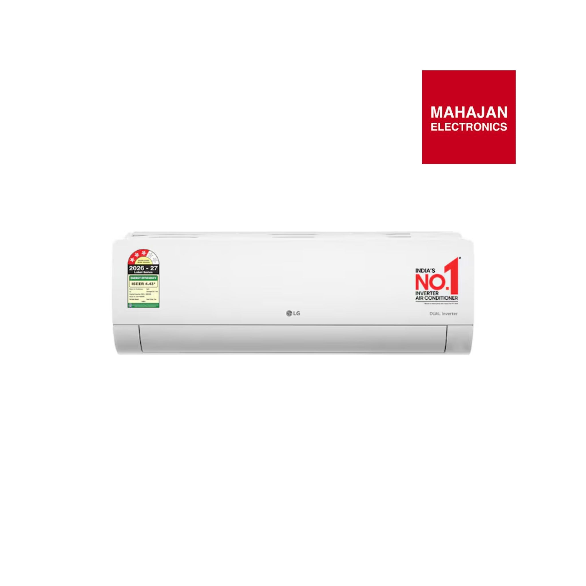 LG 3 Star (~1.5) Split AC, Hot and Cold, AI Dual inverter Compressor, Super Convertible 5-in-1 Cooling, 5.2 kW, 2026 Model-Online Mahajan Electronics