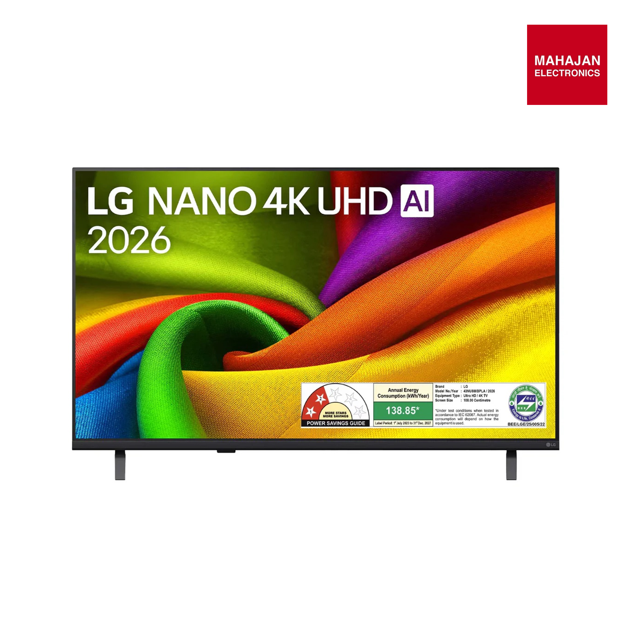 LG 43NU880BPLA 43-Inch Nano 4K UHD AI Smart TV (2026) Mahajan Electronics