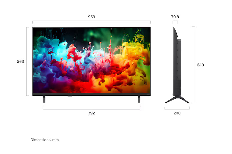 LG 43QNED70BLA 43-Inch QNED AI QNED70 Mini LED 4K Smart TV – 2026 Model-Online Mahajan Electronics