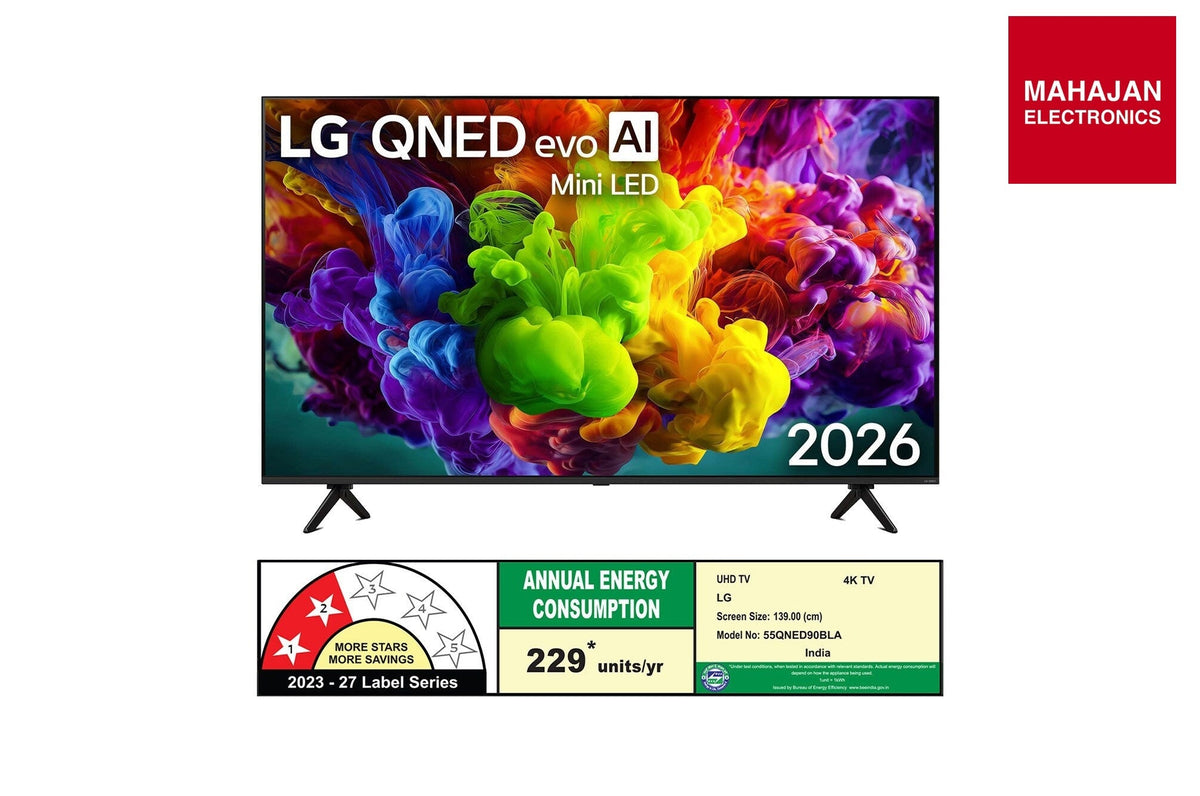 LG 55QNED90BLA 55 Inch QNED evo Mini LED 4K Smart TV (Black) – Mahajan Electronics Online.