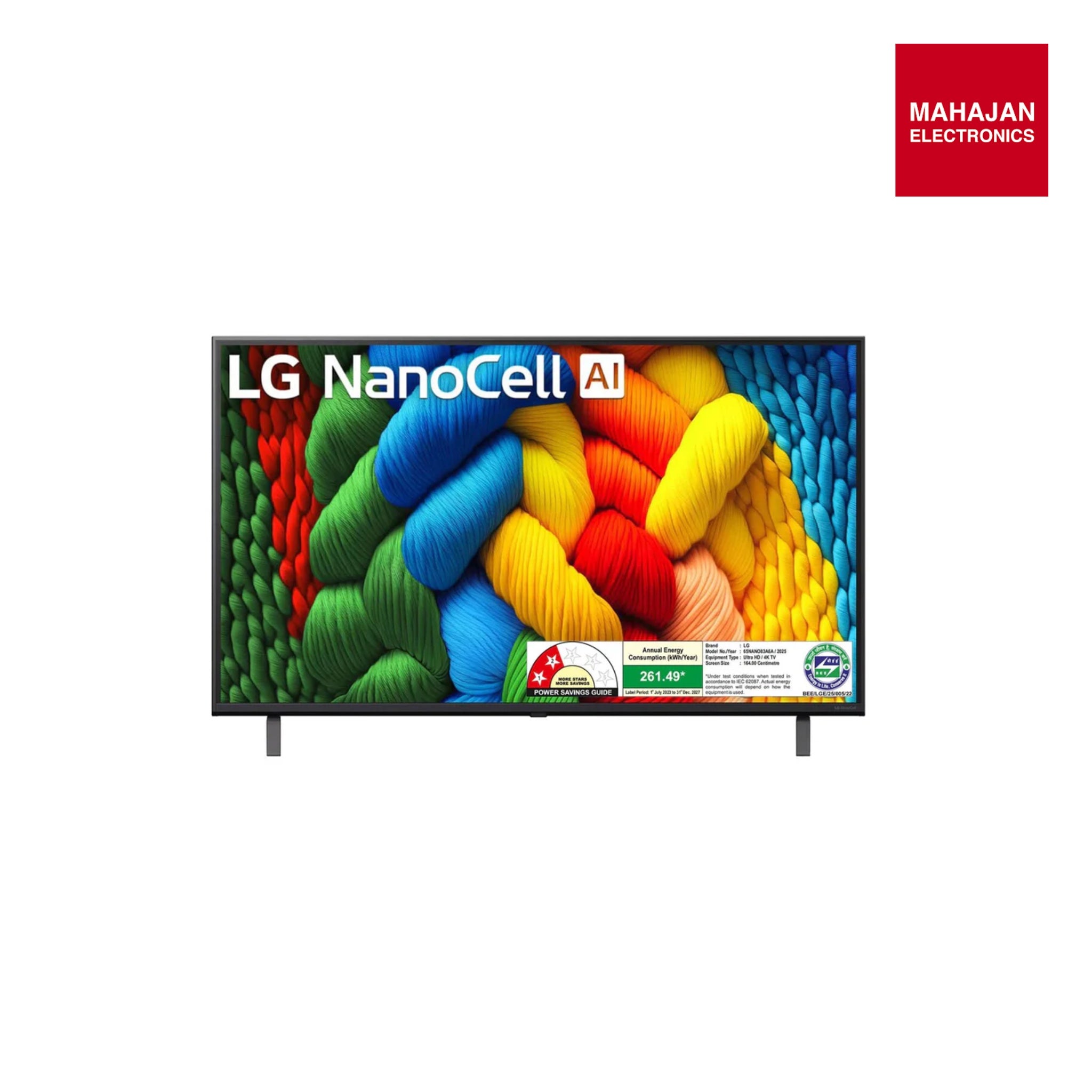 LG 65NANO83A6A 65 Inch NanoCell 4K UHD Smart TV with α7 Gen8 AI Processor, Dolby Atmos & AI Magic Remote LG Mahajan electronics