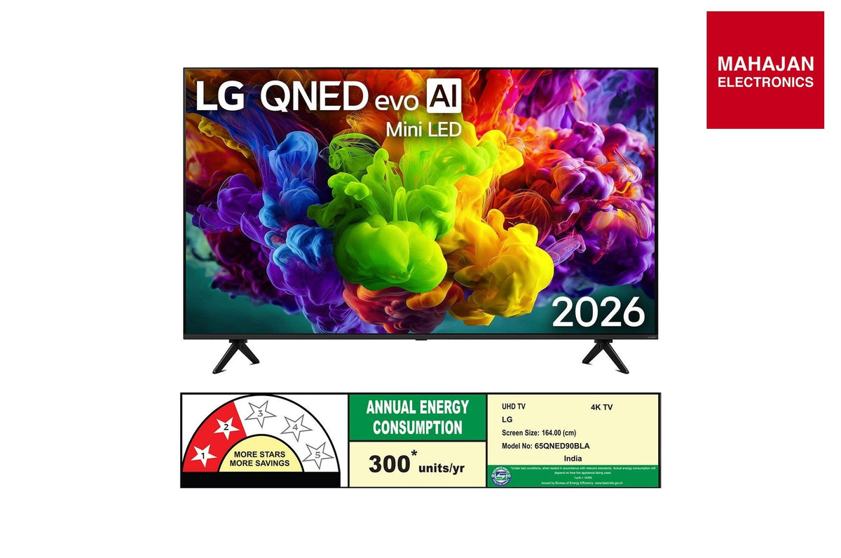 LG 65QNED90BLA 65 Inch QNED evo Mini LED 4K Smart TV (Black) – Mahajan Electronics Online.