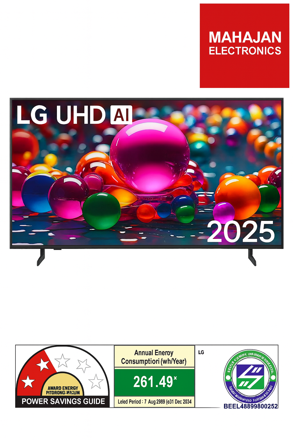 LG 65UA82506LA 164 cm (65) 4K UHD AI Smart TV with α7 AI Processor Gen8, Filmmaker Mode with Dolby Atmos, 2025 Mahajan Electronics Online