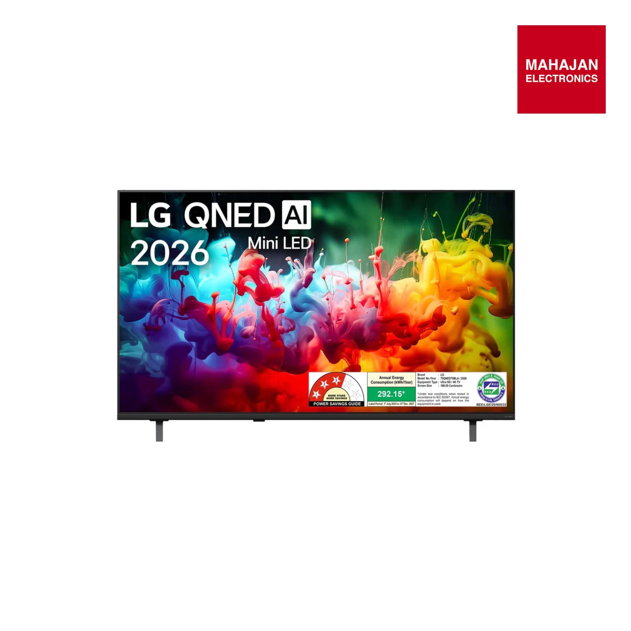 LG 75QNED70BLA 189cm (75) QNED AI QNED70 Mini LED 4K Smart TV 2026 LG- Mahajan Electronics