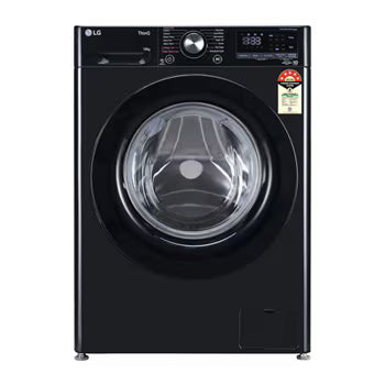 LG FHP1210Z3O, 10 Kg, 5 Star, AI DD Technology, Steam Wash, Wi-Fi, 6 Motion DD, Fully-Automatic Front Load Washing Machine ( Allergy Care, In-Built Heater, Touch Panel, 2026 Model, Onyx Black)-Online Mahajan Electronics