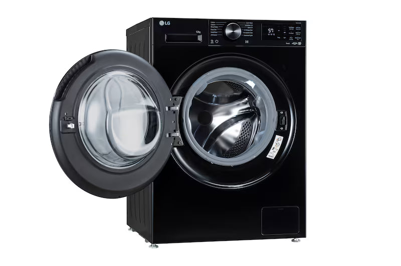 LG  FX1412N5O 12 Kg 5 Star Front Load Washing Machine with AI Direct Drive™, TurboWash 360˚, 6 Motion & Steam – Onyx Black-Online Mahajan Electronics