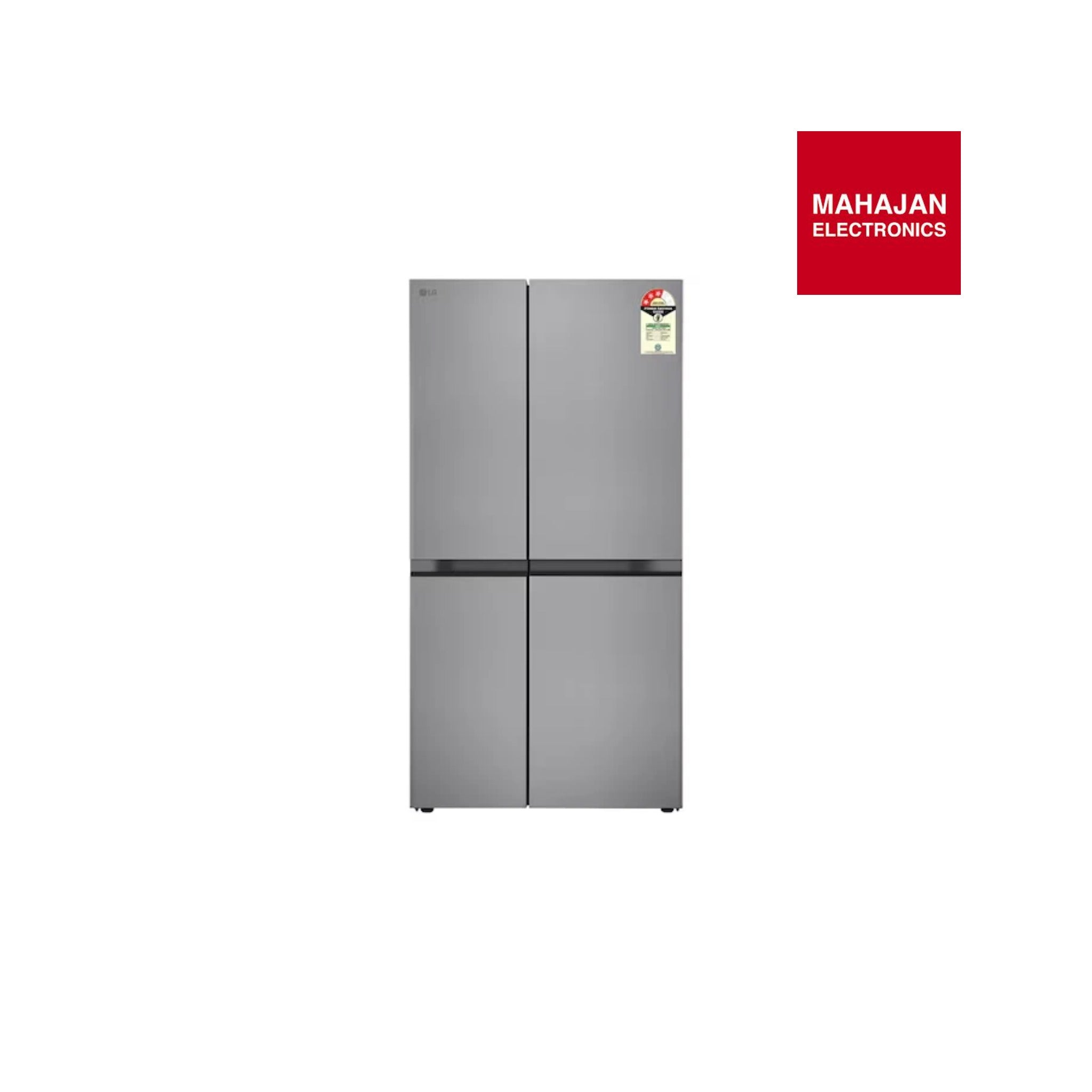 LG GL-B257JPZ3 650L Side-by-Side Refrigerator | Convertible | Smart Inverter Compressor | Multi-Air Flow | Shiny Steel | 3 Star-Online Mahajan Electronics
