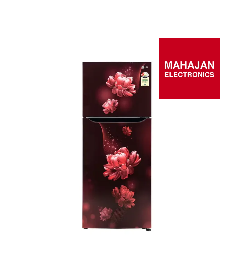 LG GL-N292BSCY 242L, 2 Star, Smart Inverter Compressor, Scarlet Charm Finish, Frost-Free Double Door Refrigerator Mahajan Electronics