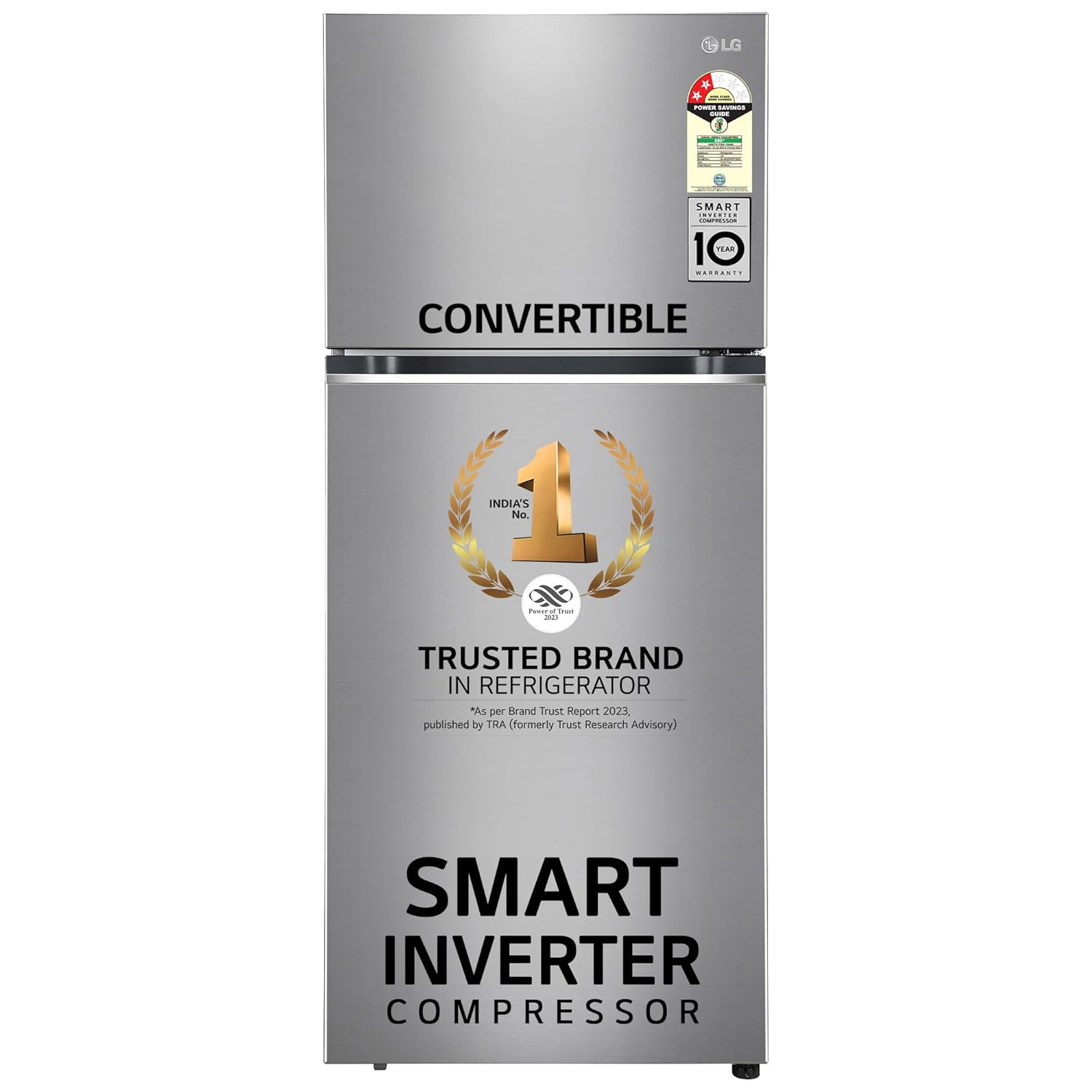 LG GL-S422SPZY 398 L 2 Star Frost-Free Smart Inverter Double Door Refrigerator ( Shiny Steel, Convertible with Express Freezing) Mahajan Electronics Online