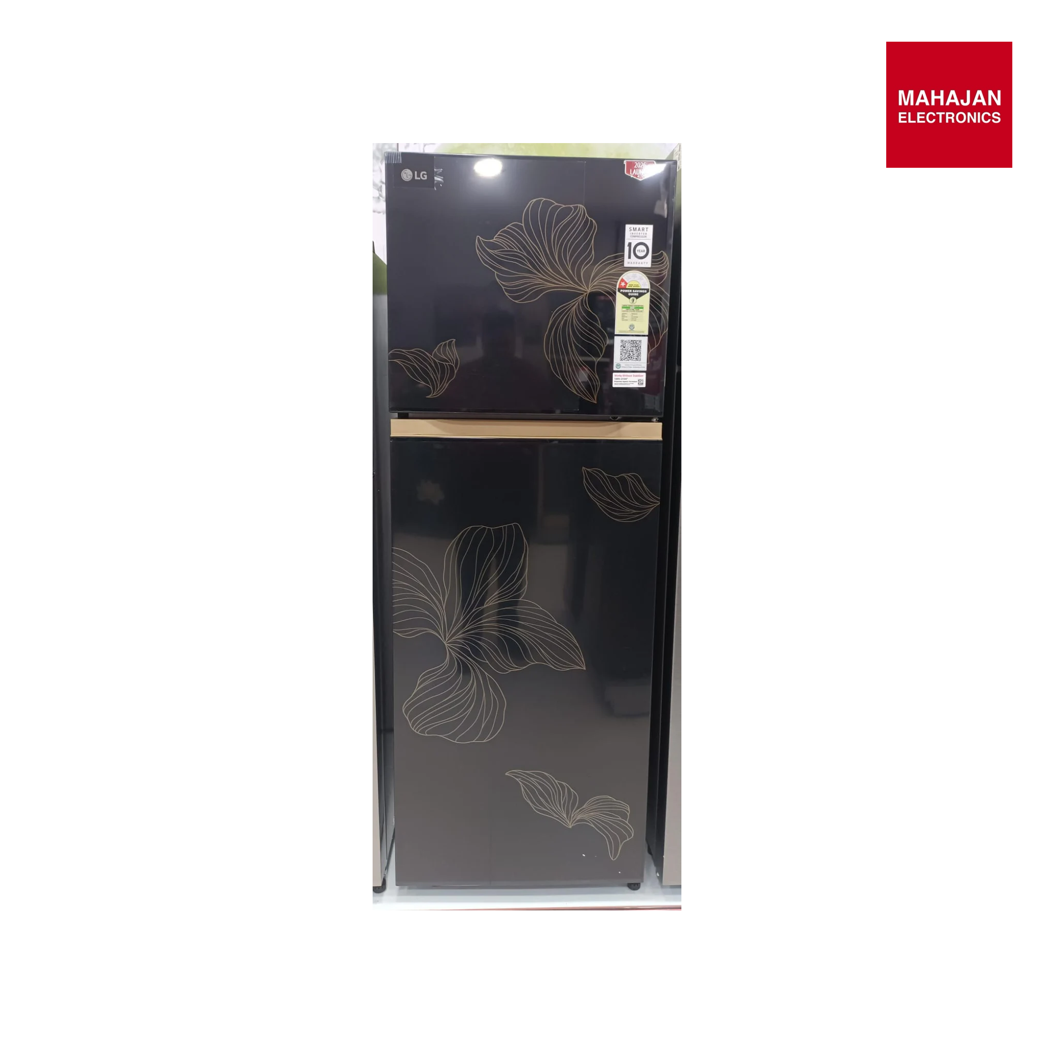 LG GLT2516WXRO 251L 1 Star Frost Free Double Door Refrigerator with Smart Inverter Compressor, Multi Air Flow & Twist Ice Maker Radiant onyx Mahajan Electronics Online