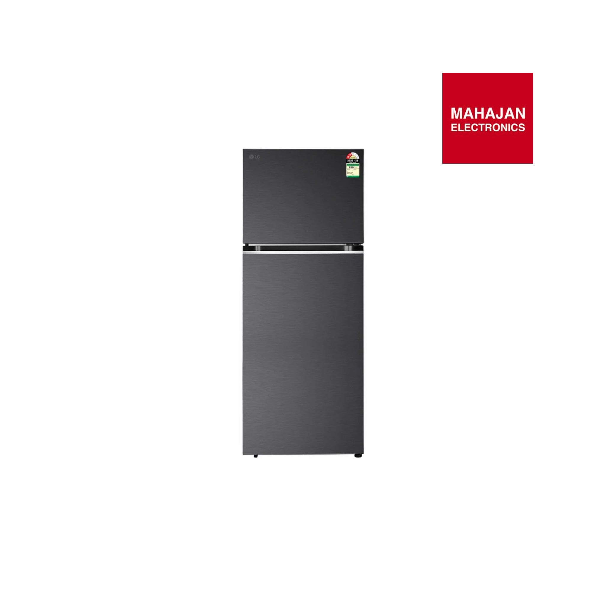 LG GLT3826SNMC 380L 2 Star Frost Free Double Door Refrigerator (Smart Inverter Compressor, Convertible Freezer, Wife , Matte Black) Mahajan Electronics Online