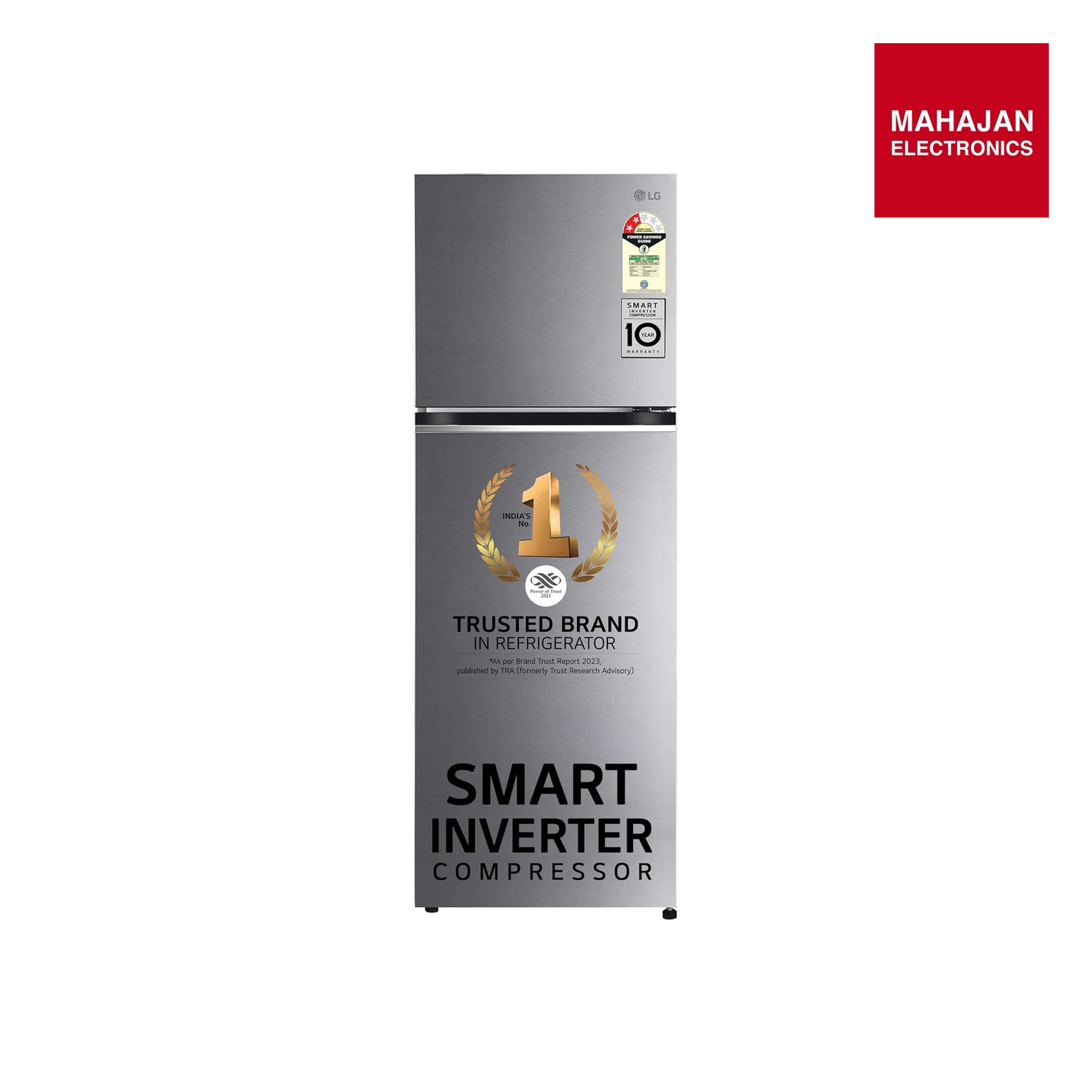 LG LT2516WXDS 251L 2 Star Frost Free Double Door Refrigerator with Smart Inverter Compressor, Multi Air Flow & Twist Ice Maker – Dazzle Steel Mahajan Electronics Online