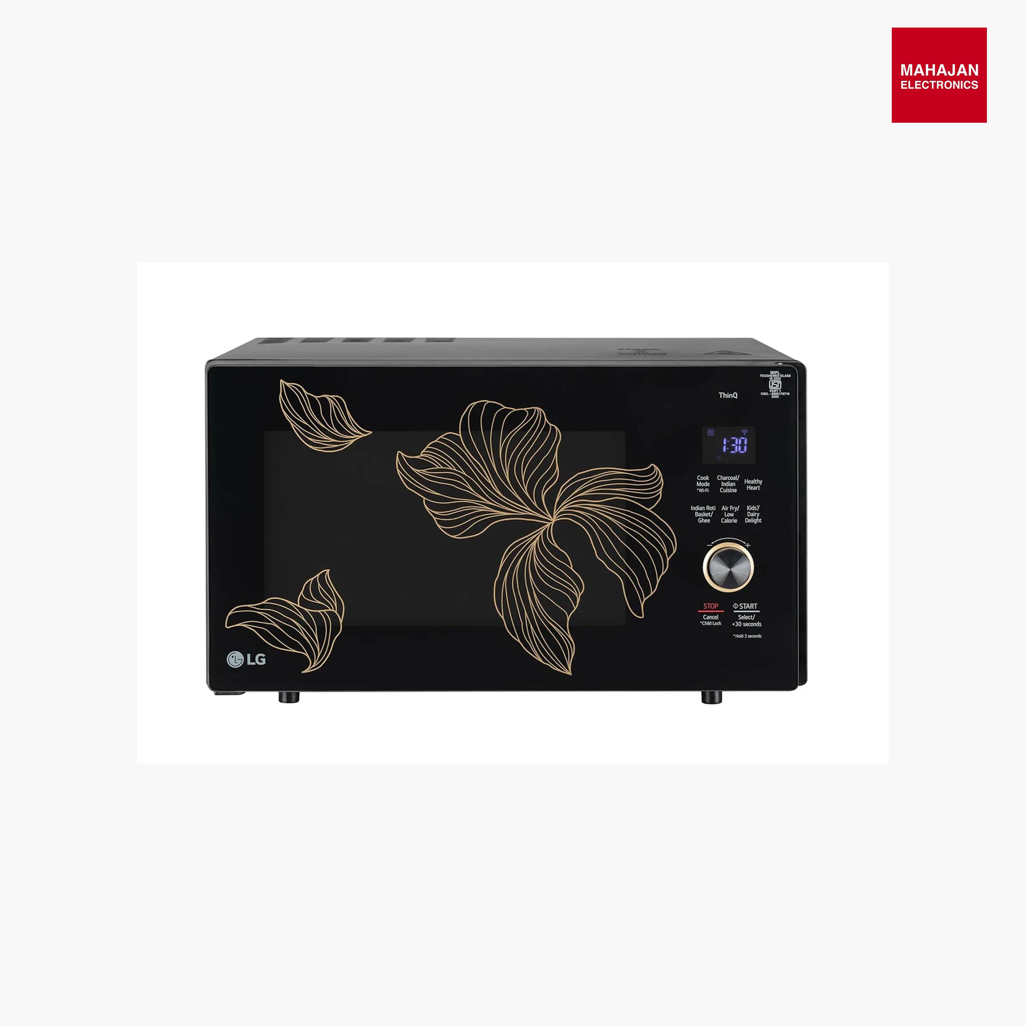 LG MJEN286UGWF 28 L, Convertible Microwave Oven with Air Fry, Charcoal Lighting Heater, Wi-Fi Enabled ( Black, Motorised Rotisserie, 60 Air Fry Recipe, 40 Scan to Cook Recipes & 331 Auto Cook Menu) Mahajan Electronics Online